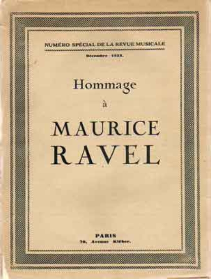Bild von Numéro spécial de la révue musicale. Décembre 1938. Hommage à Maurice Ravel