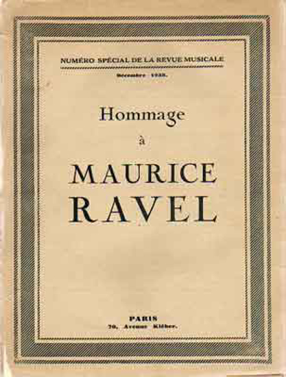 Image de Numéro spécial de la révue musicale. Décembre 1938. Hommage à Maurice Ravel