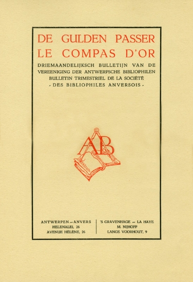 Bild von De Gulden Passer - Le Compas d`Or. Nieuwe reeks - Nouvelle série. 5 Jaargang, nr. 4.