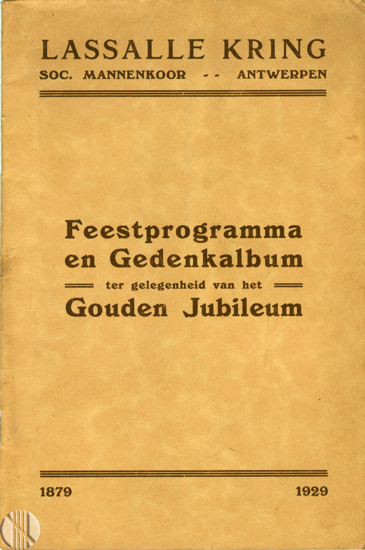 Image de Feestprogramma en Gedenkalbum ter gelegenheid van het Gouden Jubileum van de Lassalle Kring Antwerpen