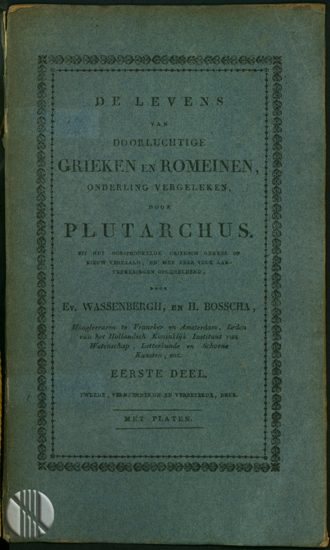 Image de De levens van doorluchtige Grieken en Romeinen, onderling vergeleken door Plutarchus. 13 delen volledig. Met platen