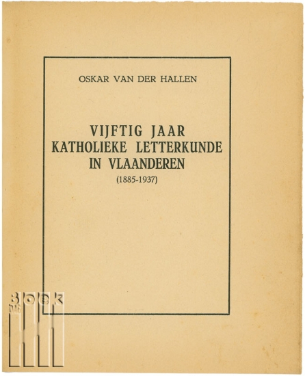 Bild von Vijftig jaar Katholieke letterkunde in Vlaanderen (1885-1937)
