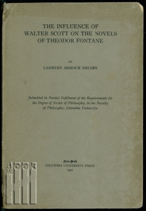 Bild von The Influence of Walter Scott on the Novels of Theodor Fontane