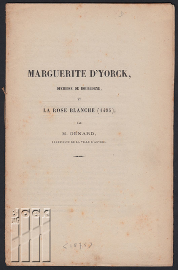 Image de Marguerite d' Yorck, duchesse de Bourgogne et La rose blanche. (1495)