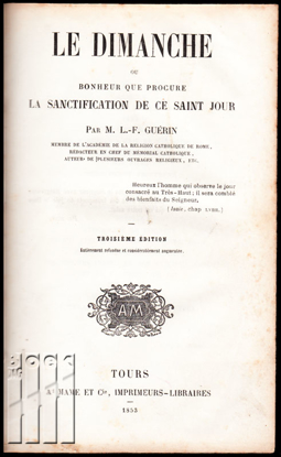 Image de Le Dimanche ou bonheur que procure la sanctification de ce saint jour