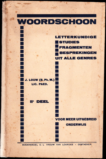 Image de Woordschoon 2de deel. Letterkundige studies, fragmenten, besprekingen uit alle genres
