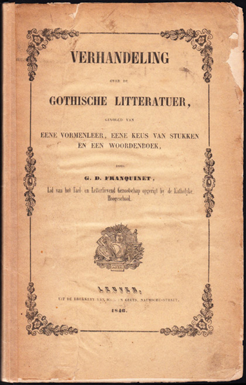 Image de Verhandeling over de Gotische Litteratuer, gevolgd van eene vormenleer, eene keus van stukken en een woordenboek