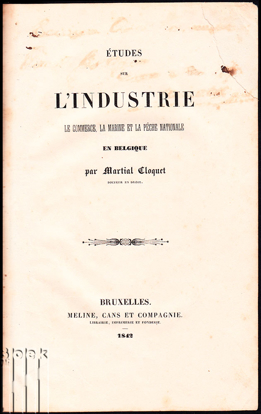 Picture of Études sur l'industrie, le commerce, la marine et la pêche nationale en Belgique