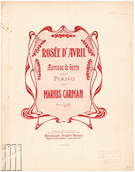 Image de Rosée d’Avril. Morceau de Genre pour Piano