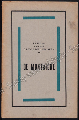 Picture of Studie van de opvoedkundigen. De Montaigne