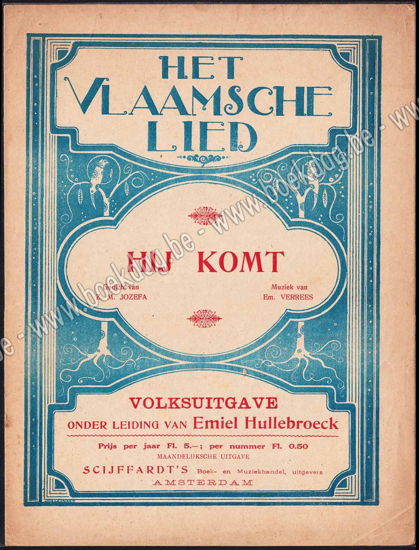 Afbeeldingen van Het Vlaamsche Lied. Hij komt