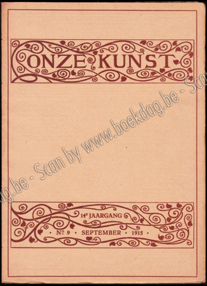 Picture of Onze Kunst. Jg. 14, nr. 9. September 1915