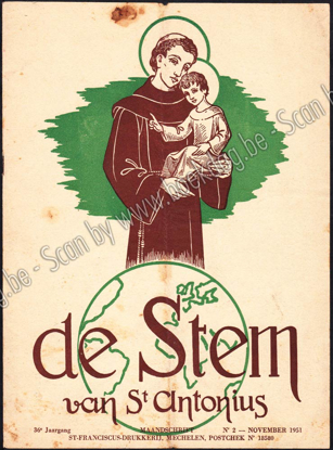 Image de De Stem van St Antonius. Franciscaans Missietijdschrift. 36e Jg. Nr. 2. November 1951