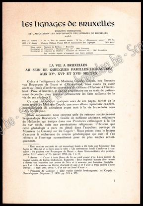 Picture of Les Lignages de Bruxelles. 9e Année, N° 41-42, 1970