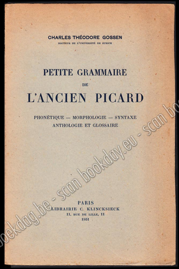 Image de Petite Grammaire de l'Ancien Picard