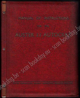 Picture of Manual of Instructions For the operation and maintenance of the Auster J.1 Autocrat