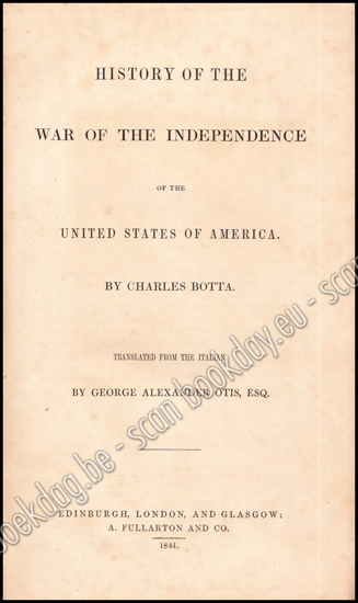 Image de History of the War of the Independence of the United States of America.