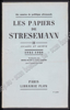 Image de LES PAPIERS DE STRESEMANN - 3 VOLUMES - TOMES I+II+III Complete