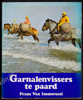 Afbeeldingen van Garnalenvissers te paard. La pêche équestre de la crevette. Die Krabbenfischer zu Pferde. Shrimpfishing on horseback