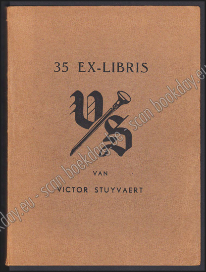 Afbeeldingen van 35 ex-libris van Victor Stuyvaert