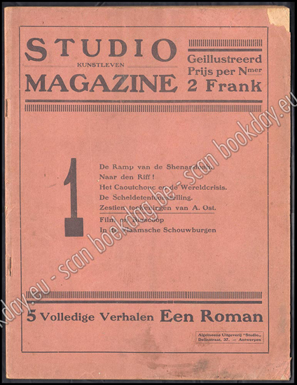 Afbeeldingen van Studio-magazine : kunstleven. Jrg 1, Nr. 1, 1 October 1925. Oa Alfred Ost