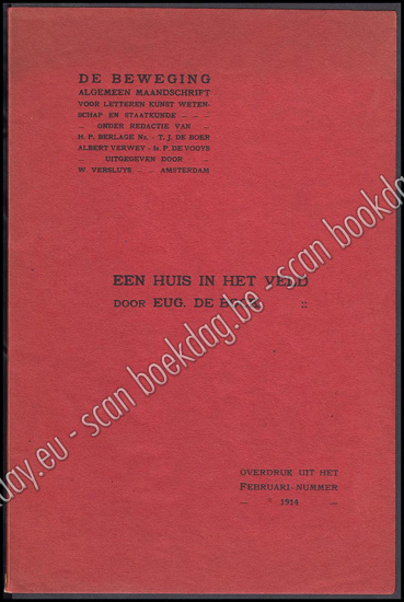 Picture of Een huis in het veld. Overdruk uit het februari-nummer  1914 van De Beweging. Algemeen maandschrift. Opdracht aan Herman Vos