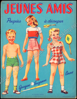 Picture of Jeunes amis. Poupées à découper. ca 1950