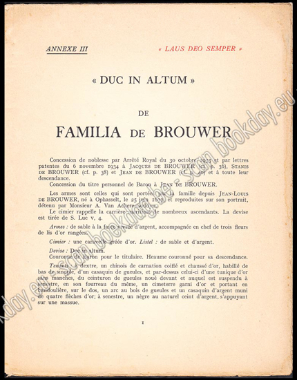 Image de De Familia de Brouwer. Annexe III