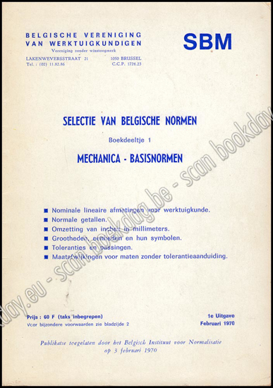 Picture of Selectie van Belgische normen. Boekdeeltje 1,3,4,5,6,7