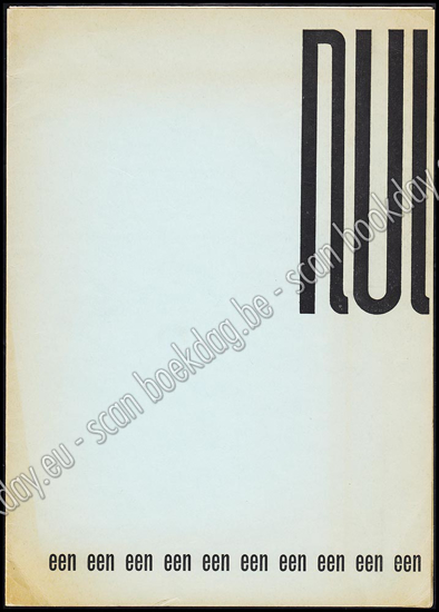 Image de Nul. een een een een een een een een een een. Overdruk uit Jrg 1, Nr. 1, 1961. De filosofie der toekomst