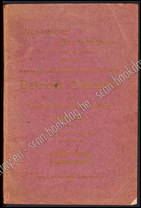 Afbeeldingen van Vlaamsche Broederbond. Letterkundige Maatschappij Brugge. Beknopt overzicht der handelingen van den Kring (1862-1912)