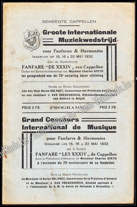 Afbeeldingen van Gemeente Cappellen - Groote Internationale Muziekwedstrijd voor Fanfaren & Harmoniën