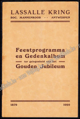 Afbeeldingen van Feestprogramma en Gedenkalbum ter gelegenheid van het Gouden Jubileum van de Lassalle Kring Antwerpen