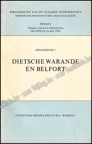 Image de Bibliografie van de Vlaamse Tijdschriften. Reeks I: Vlaamse Literaire Tijdschriften van 1930 t.e.m. 1965. 14 delen compleet