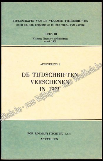 Picture of Bibliografie van de Vlaamse Tijdschriften. Reeks III: Vlaamse Literaire Tijdschriften vanaf 1969, afl. 3