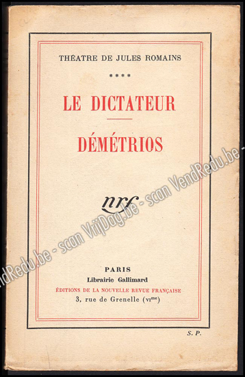 Afbeeldingen van Le Dictateur. Démétrios. Envoi autographe signé