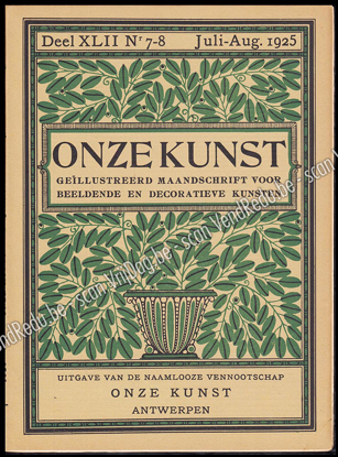 Image de Onze Kunst. Jg. 22, nr. 7-8. Juli-Augustus 1925