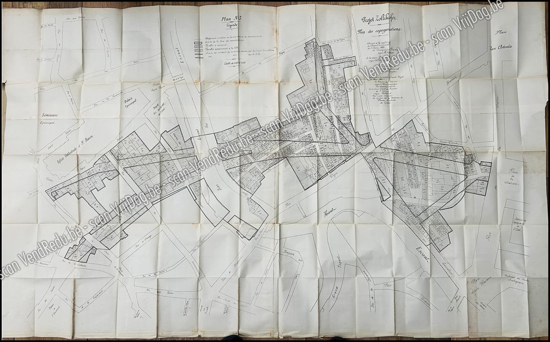 Image de Projet Zollikofer. Plan des expropriations. Plan N° 3 Légende. (Zollikofer-De Vigneplan Gent). 1882–1883.