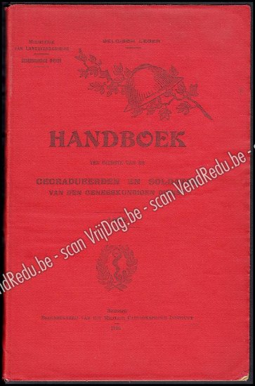 Picture of Handboek ten dienste van de Gegradueerden en Soldaten van den Geneeskundigen Dienst